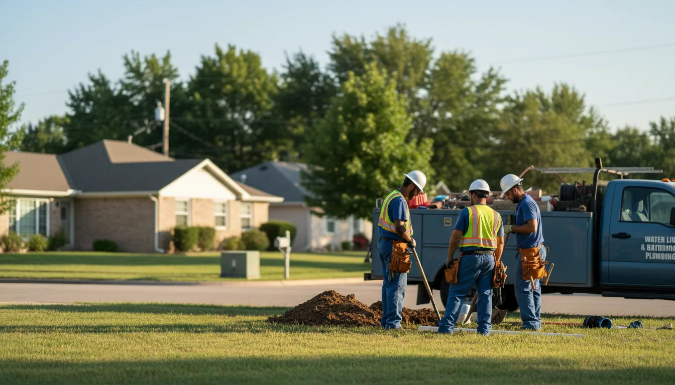 Residential water line and bathroom plumbing service in Parker, AZ